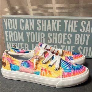 Blowfish Malibu Womens Sneakers Size 7 Multicolor Tie Dye Slip On Sneakers